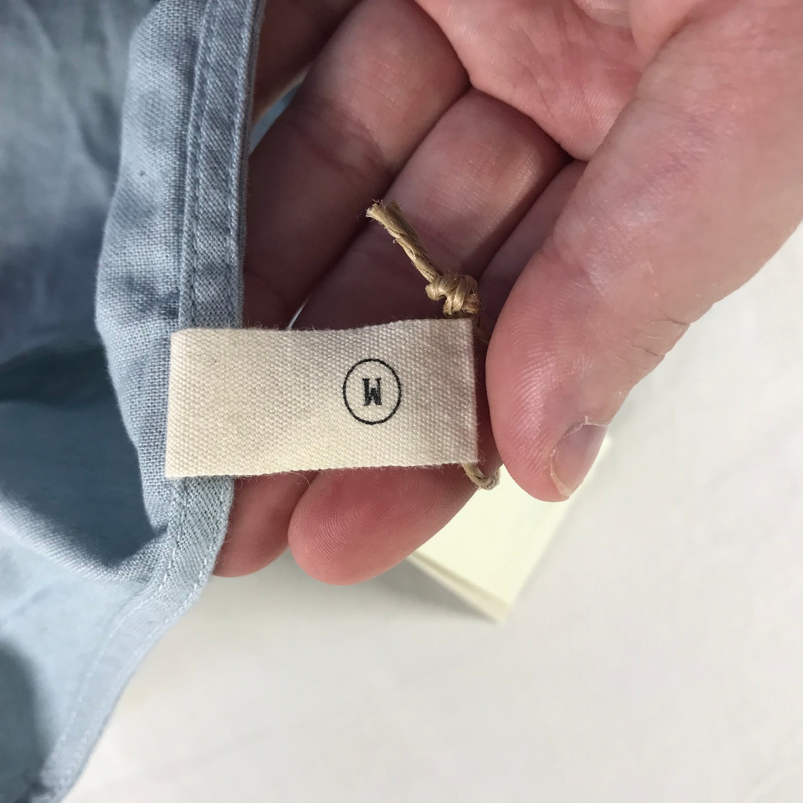Grae Cove Light Blue Linen Cotton Wide Leg Button Front Jumpsuit Womens Sz M Nwt — image 6 of 8